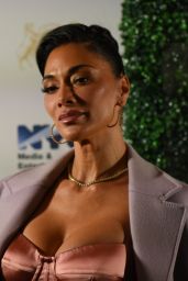 Nicole Scherzinger Shines in Pink Satin at NYC Event