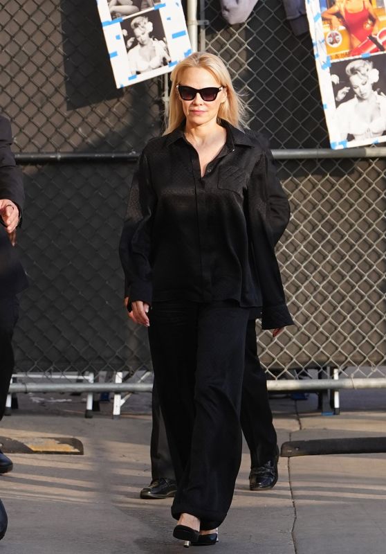 Pamela Anderson Arrives at Jimmy Kimmel Live! 01.30.2025