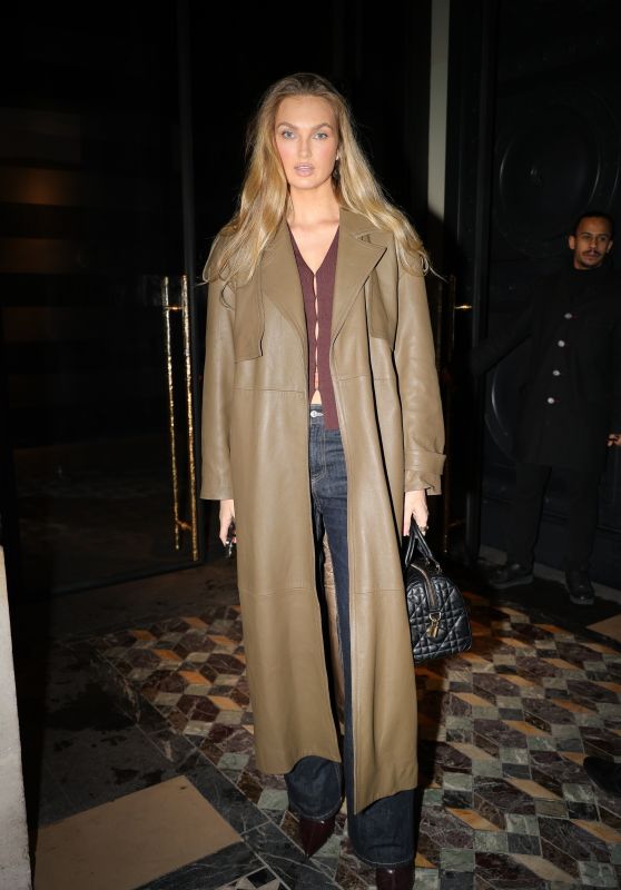 Romee Strijd Spotted at Costes in Paris 01.29.2025