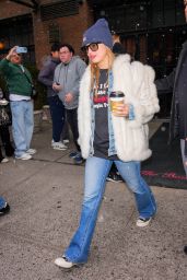 Addison Rae Exits Bowery Hotel in Snowy NYC - 02.15.2025