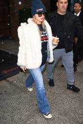 Addison Rae Exits Bowery Hotel in Snowy NYC - 02.15.2025