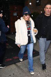 Addison Rae Exits Bowery Hotel in Snowy NYC - 02.15.2025
