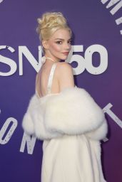 Anya Taylor-Joy Stuns in Ethereal White at SNL50