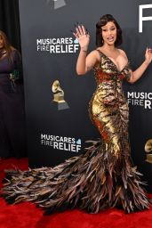 Cardi B Stuns at 67th Annual Grammy Awards Arrivals in Los Angeles