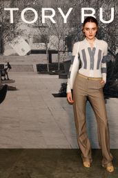 Charlotte Lawrence at Tory Burch Fall/Winter 2025 Show