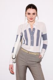 Charlotte Lawrence at Tory Burch Fall/Winter 2025 Show