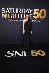 Dakota Johnson’s Gucci Gown Steals the Show at SNL 50