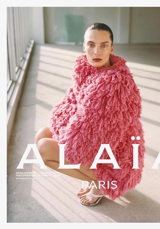 Daria Werbowy for Maison Alaïa by Tyrone Le Bon January 2025