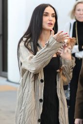Demi Moore Steps Out with Dog Pilaf in Santa Barbara - 02.09.2025