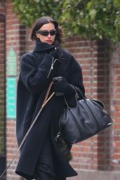 Irina Shayk Pairs Black Outfit with Puppy - 02.20.2025