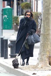 Irina Shayk Pairs Black Outfit with Puppy - 02.20.2025