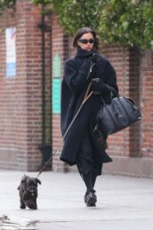 Irina Shayk Pairs Black Outfit with Puppy - 02 20 2025