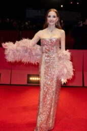 Jessica Chastain Stuns in Rosé Gucci at Berlinale