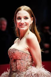 Jessica Chastain Stuns in Rosé Gucci at Berlinale