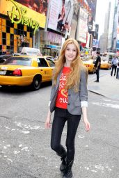 Katherine McNamara in Times Square NYC - 05.16.2012