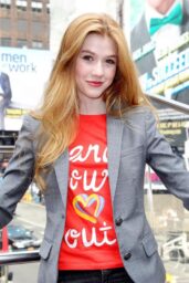 Katherine McNamara in Times Square NYC - 05 16 2012