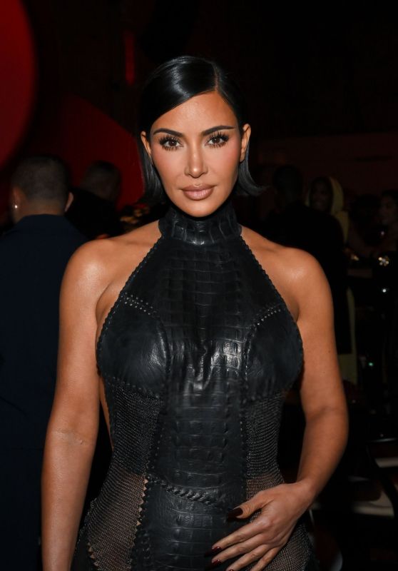 Kim Kardashian Stuns in Black Leather at Fifteen Percent Pledge Gala 2025