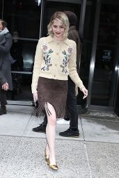 Lucy Boynton Exits CBS Mornings Studio - 02.12.2025