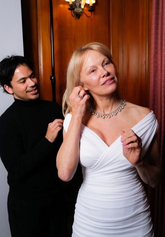 Pamela Anderson at BAFTA 2025 for Pandora Jewelry Promoshoot