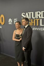 Scarlett Johansson Stuns in Prada at SNL 50th Anniversary