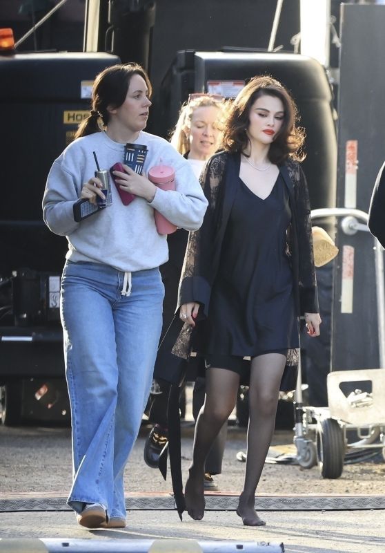 Selena Gomez & Benny Blanco on Set in LA - 02.22.2025