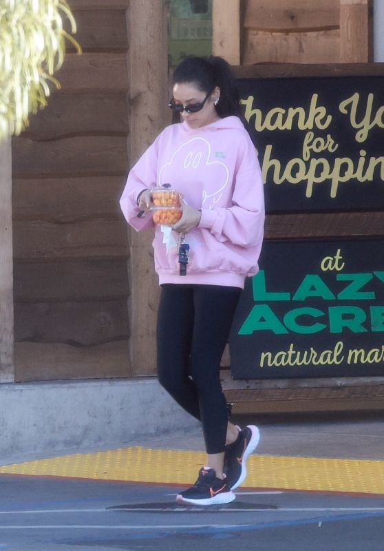 Shay Mitchell Stops at Market in Workout Gear - 02.24.2025