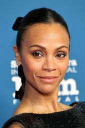 Zoe Saldana Stuns in Thom Browne at SBIFF