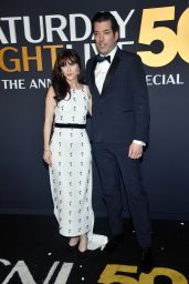 Zooey Deschanel Shines on SNL50 Red Carpet: A Night of Celebration