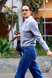 Alessandra Ambrosio Rocks Casual Denim Look on Melrose 03.12.2025