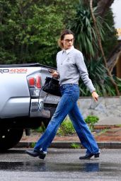 Alessandra Ambrosio Rocks Casual Denim Look on Melrose 03.12.2025