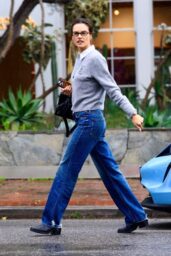 Alessandra Ambrosio Rocks Casual Denim Look on Melrose 03 12 2025