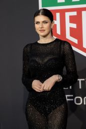 Alexandra Daddario’s Sheer Sparkle Steals the Show at F1 Event