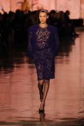 Bella Hadid Commands Runway in Bold Saint Laurent