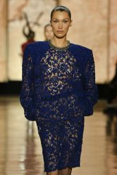 Bella Hadid Commands Runway in Bold Saint Laurent