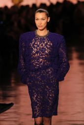 Bella Hadid Commands Runway in Bold Saint Laurent