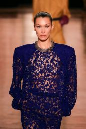 Bella Hadid Commands Runway in Bold Saint Laurent