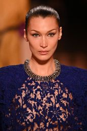 Bella Hadid Commands Runway in Bold Saint Laurent