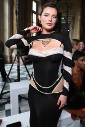 Bella Thorne’s Bold Marine Serre Look at Paris Fashion Week 2025