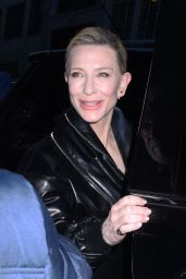 Cate Blanchett’s Leather Look Steals the Spotlight at “Black Bag” Premiere