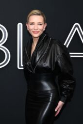 Cate Blanchett’s Leather Look Steals the Spotlight at “Black Bag” Premiere