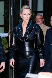 Cate Blanchett’s Leather Look Steals the Spotlight at “Black Bag” Premiere