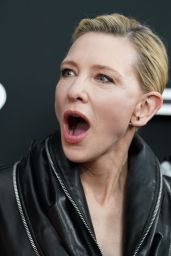 Cate Blanchett’s Leather Look Steals the Spotlight at “Black Bag” Premiere