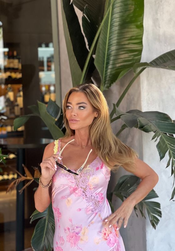 Denise Richards in Pink Floral Dress - 03.19.2025