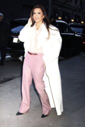 Eva Longoria’s Chic GMA Arrival in Pink Suit - 03 18 2025