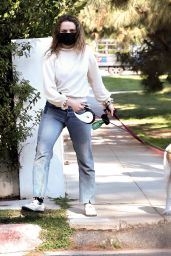 Joey King’s Casual Dog Walk Style in LA