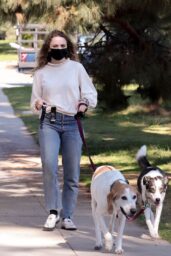 Joey King’s Casual Dog Walk Style in LA