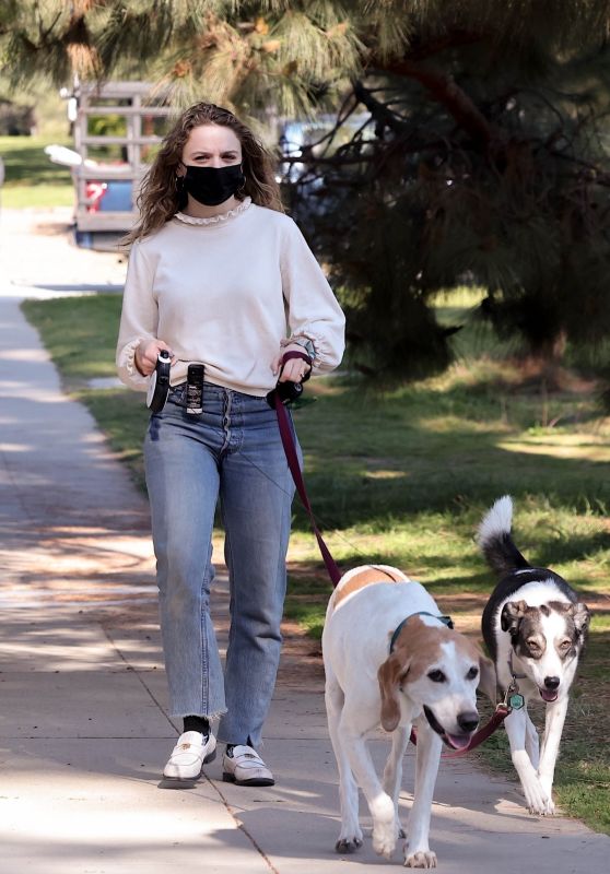 Joey King’s Casual Dog Walk Style in LA