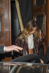 Lily James Spotted Leaving Parisian Restaurant - 03.04.2025