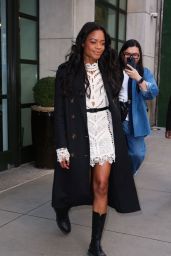 Naomie Harris Spotted in Chic Lace Look in NYC - 03.07.2025 