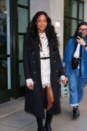 Naomie Harris Spotted in Chic Lace Look in NYC - 03 07 2025